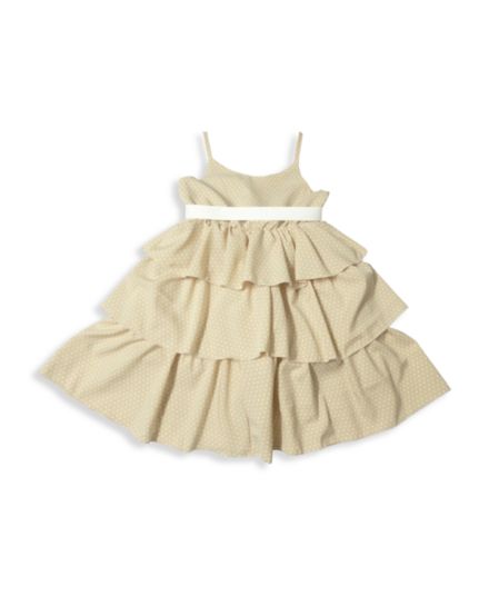 Little Girl's Millie Dot-Print Tiered Dress Joe-Ella
