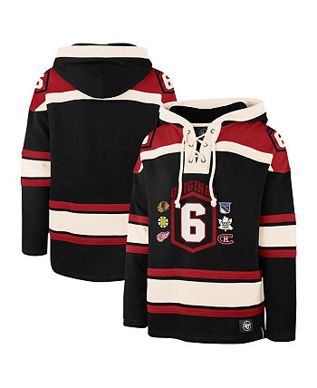 Мужской черный улучшенный пуловер с капюшоном и логотипом НХЛ '47 Brand