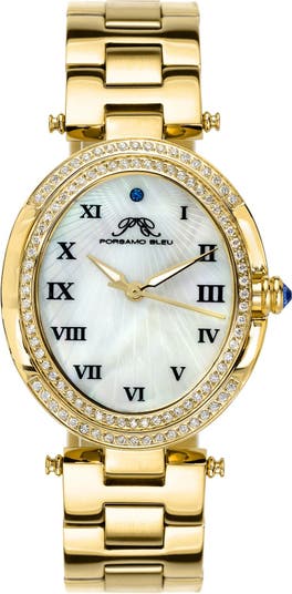 Женские часы-браслет с кристаллами Swarovski South Sea Oval, 30,75 мм Porsamo Bleu