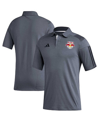 Мужская серая рубашка-поло для тренировок New York Red Bulls 2023 Adidas