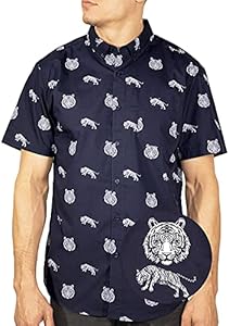 Visive Mens Short Sleeve Button Down Printed Shirts - Over 45 Novelty Prints Sizes S - 4XL Visive