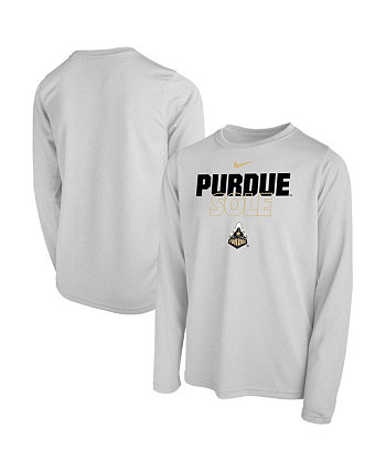 Youth Boys and Girls White Purdue Boilermakers Sole Bench T-shirt Nike