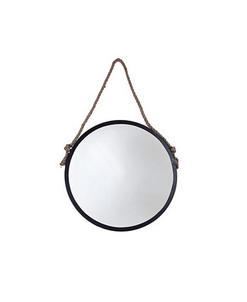 Круглое подвесное настенное зеркало в деревенском стиле, размер 24 дюйма Mirrorize