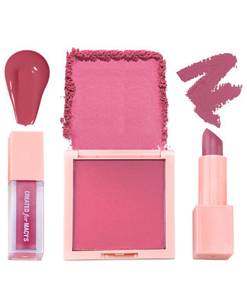 Feelin 'Fierce 3-Pc. Набор для губ и румян — ягодно-розовый, созданный для Macy's Created For Macy's
