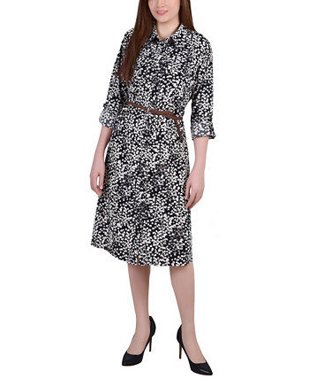 Женское платье-рубашка с длинными рукавами 3/4 NY Collection