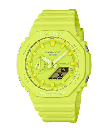 Мужские аналоговые цифровые часы из желтой смолы, 45,4 мм, GA2100-9A9 G-Shock