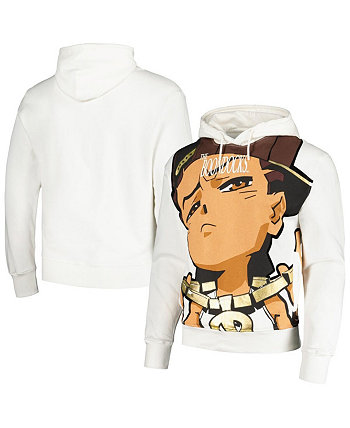 Unisex White The Boondocks Big Face Riley Pullover Hoodie Virtual Thread