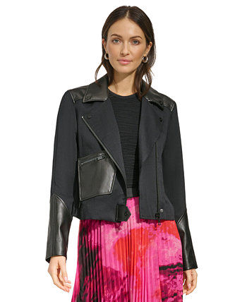 Женская куртка Moto с элементами из искусственной кожи DKNY DKNY