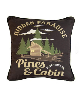 Cedar Lodge Hidden Paradise Square Decorative Pillow, 16" x 16" Donna Sharp