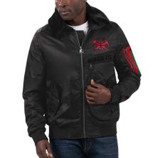 Мужская куртка Starter x Ty Mopkins Black Denver Nuggets, черная атласная куртка с молнией во всю длину History Month Starter