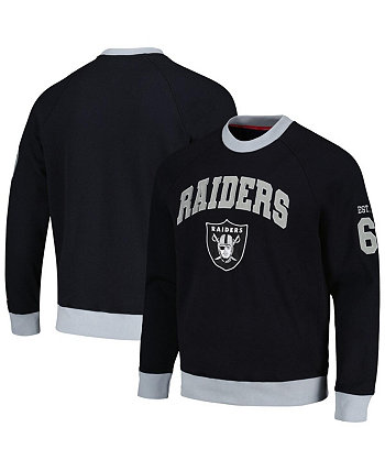 Мужской черный и серебристый пуловер из трех смесей Las Vegas Raiders Reese Raglan свитшот Tommy Hilfiger
