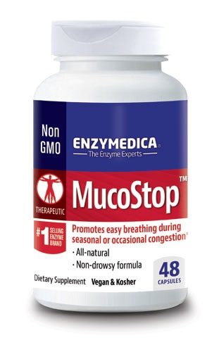 MucoStop - 48 Веганские Капсулы - Enzymedica Enzymedica