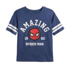 Футболка Jumping Beans® Marvel's The Amazing Spider-Man для мальчиков 4–12 лет, свободная футболка с графическим рисунком в университетскую полоску JB MARVEL