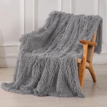 Негабаритное ультрамягкое одеяло с акцентом на нечеткой подкладке Kate Aurora Regal Luxe — 50 дюймов. Ш х 70 дюймов. л Kate Aurora