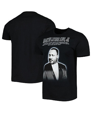 Мужская и женская черная футболка с рисунком Мартина Лютера Кинга-младшего Philcos