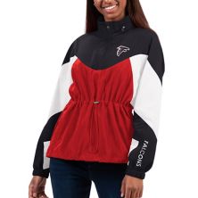 Women's G-III 4Her by Carl Banks Red/Black Atlanta Falcons Tie Breaker Lightweight Quarter-Zip Jacket In The Style