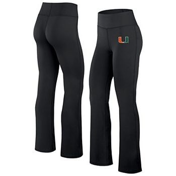 Women's Fanatics Black Miami Hurricanes Training Camp Maxed Out Flare Leggings Fanatics Brands - White Label