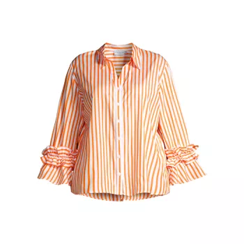 Plus Selina Cotton Stripe Shirt Harshman, Plus Size