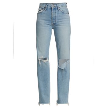Свободные прямые джинсы 90-х годов с высокой посадкой Re/Done