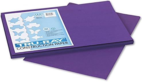 Pacon 103051 Tru-Ray Construction Paper, 76 lbs., 12 x 18, Purple, 50 Sheets/Pack Pacon