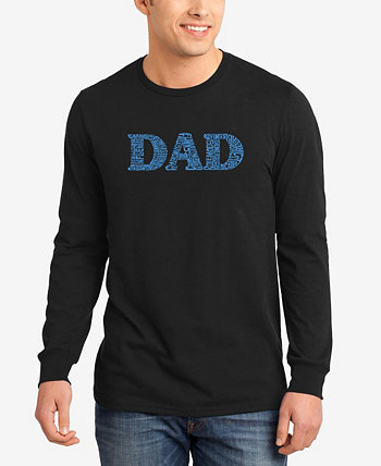 Мужская Футболка LA Pop Art Dad Word Art Long Sleeve LA Pop Art