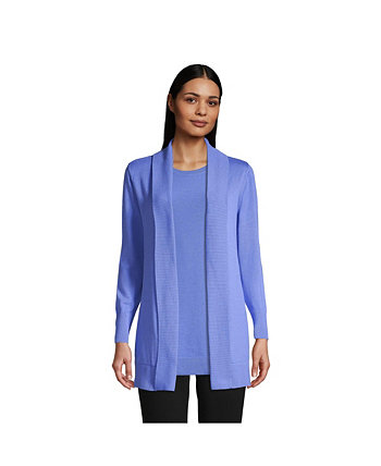 Women's Cotton Modal Shawl Collar Cardigan Sweater Lands' End