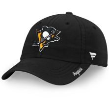 Черная регулируемая шляпа с логотипом Pittsburgh Penguins Core с основным логотипом для фанатиков Fanatics