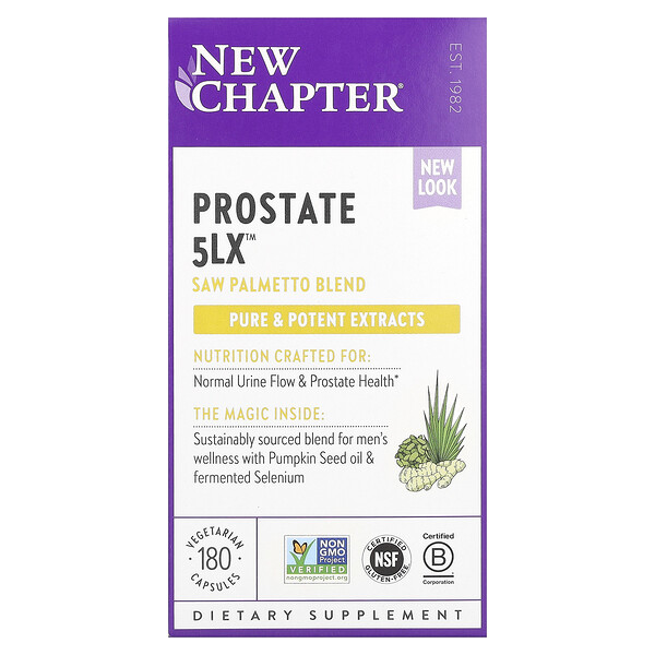 Prostate 5LX, 180 вегетарианских капсул New Chapter