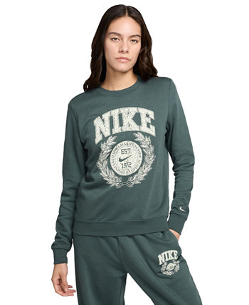Женская спортивная одежда, флисовый свитшот с круглым вырезом Club Nike