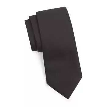 Шелковый атласный галстук Emporio Armani