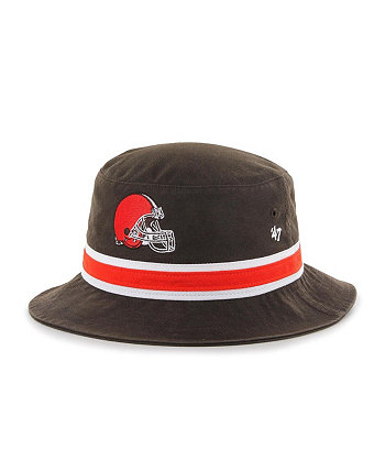 Мужская коричневая шляпа-ведро в полоску с логотипом Cleveland Browns '47 Brand
