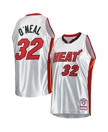 Мужская футболка Shaquille O'Neal Platinum Miami Heat 2005-06 Hardwood Classics 75th Anniversary Swingman Jersey Mitchell & Ness
