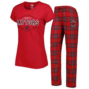 Women's Concepts Sport Red/Black Toronto Raptors Badge T-Shirt & Pajama Pants Sleep Set Unbranded