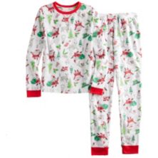 Boys 4-20 Jammies For Your Families® Doodle Santa Cozy Microfleece Top & Bottoms Pajama Set Jammies For Your Families
