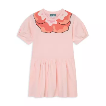 Little Girl's &amp; Girl's Flower Puff-Sleeve T-Shirt Dress KENZO