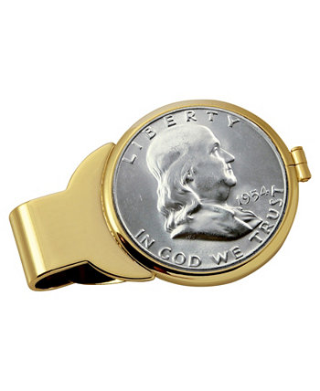 Серебристый зажим для денег на полдоллара Франклин American Coin Treasures
