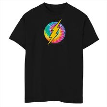 Футболка с логотипом Husky DC Comics The Flash Tie Dye для мальчиков 8–20 лет DC Comics