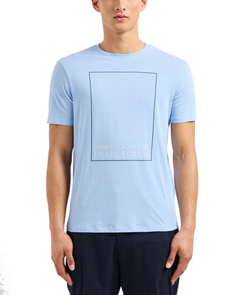 Мужская футболка обычного кроя с логотипом Milano Box, ограниченная серия Armani