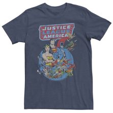 Футболка Big & Tall DC Comics с ретро-плакатом «Лига справедливости» DC Comics