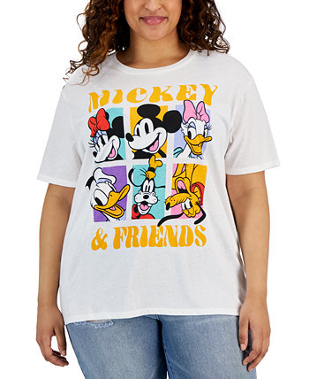 Модная футболка больших размеров с графическим принтом «Микки и друзья» Disney
