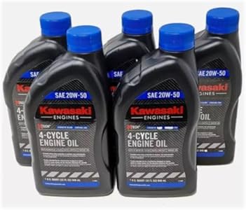 5 Pack 4 Cycle Motor Oil 20W50 Compatible with Kawasaki 99969-6298 Generic