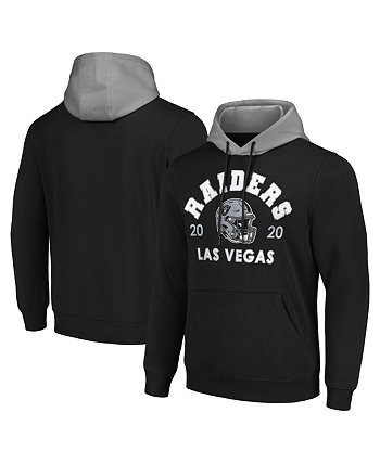 Мужской черный пуловер с капюшоном Las Vegas Raiders Colorblock G-III Sports