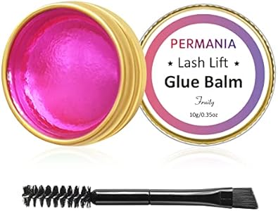 PERMANIA Lash Lift Glue, Eyelash Lifting Adhesives Strong Hold and Perfectly Shaped Eyebrows for Brow Lamination Kit, Lash Lift Balm Bright Colors & Fruity Flavours Fast Drying & Waterproof (Blue) PERMANIA