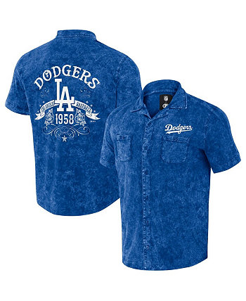 Мужская рубашка на пуговицах из коллекции Darius Rucker от Royal Distressed Los Angeles Dodgers Denim Team Color Fanatics