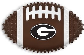 Pets First Georgia Hard Nylon Football Dog Chew Toy, Brown Pets First