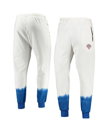 Мужские флисовые брюки-джоггеры Oatmeal New York Knicks Double Dribble Tie-Dye FISLL