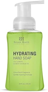 Botanic Hearth Advanced Care Hydrating Foaming Hand Soap with Castor Oil, Lemon Peel Extract & Peppermint | Gentle & Hydrating for Dry Hands | Liquid Handwash | 8.4 fl oz Botanic Hearth