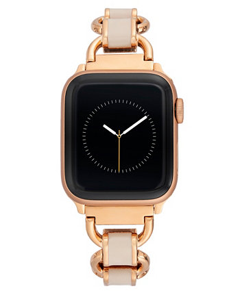 Женский браслет-цепочка из сплава розового золота с румяной эмалью, совместимый с Apple Watch 42/44/45/Ultra/Ultra 2 Anne Klein