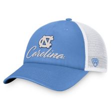 Женская регулируемая шляпа Top of the World Carolina синего/белого цвета North Carolina Tar Heels Charm Trucker Top of the World