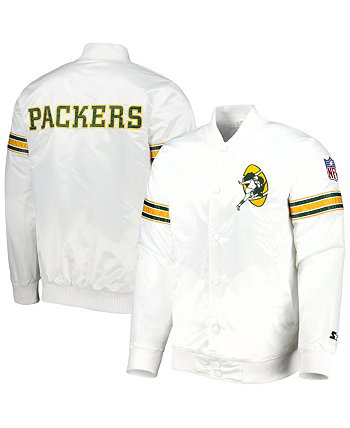 Белая мужская куртка Green Bay Packers The Power Forward с застежкой-молнией Starter